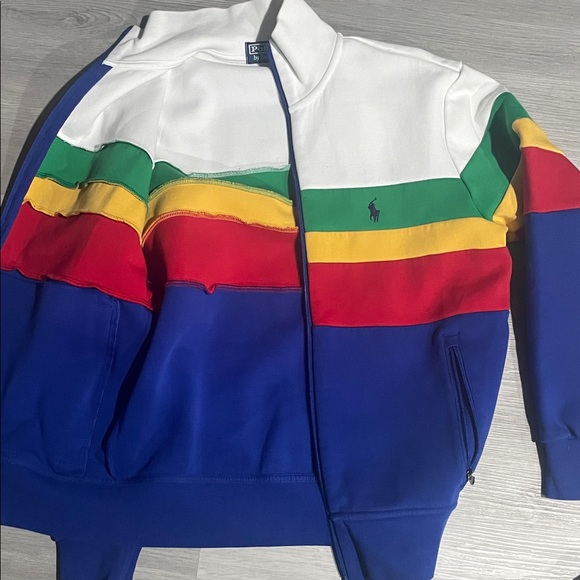 Polo by Ralph Lauren Men's Colorful Striped Zip-Up Sweater - Picture 3 of 5